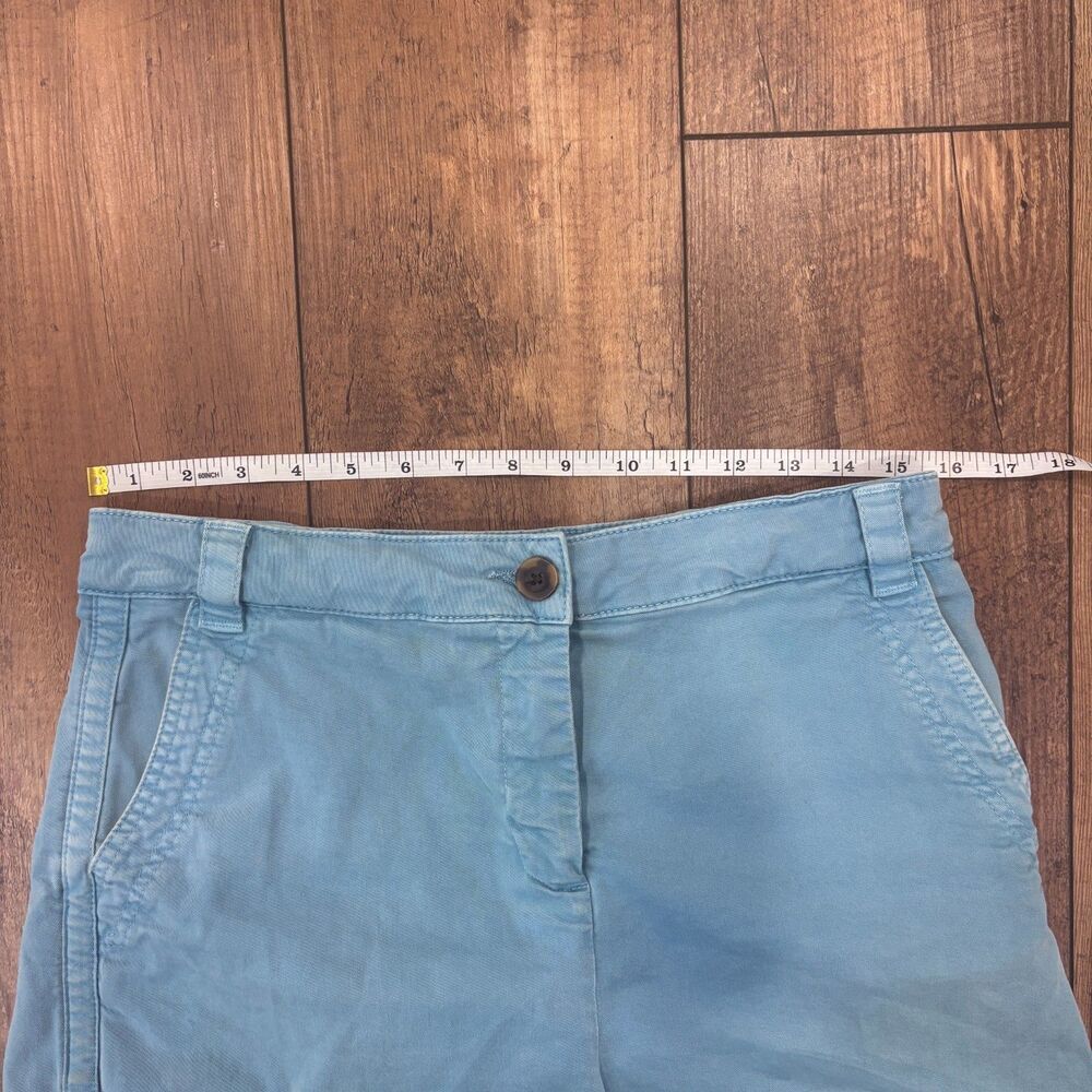 Boden Denim Shorts Women Light Blue High Rise Pockets Button Size 8 / 4" Inseam - Picture 6 of 8